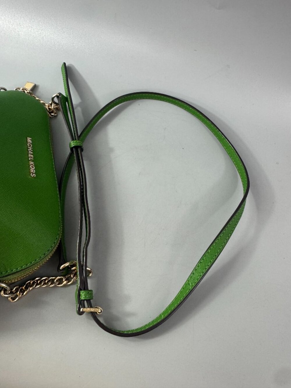Michael Kors Green Saffiano Leather Crossbody Bag - Picture 9 of 15